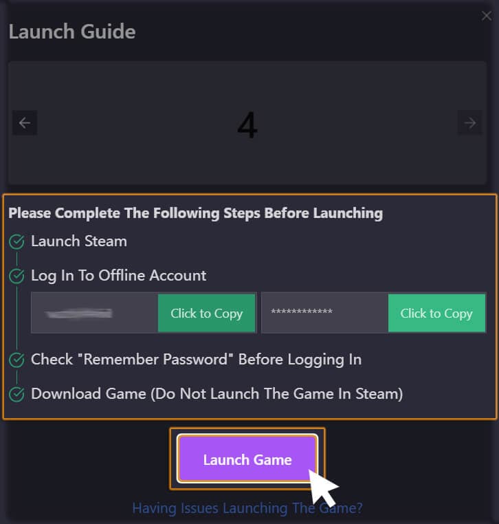 Offline game sharing tutorial step 3